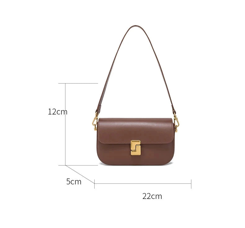 Luxuriöse Spaltleder-Damen-Umhängetasche | Trendmarke Kleine quadratische Tasche