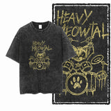 Acid Washed Cat Graphic T-Shirt | Unisex Exclusive Streetwear Tee