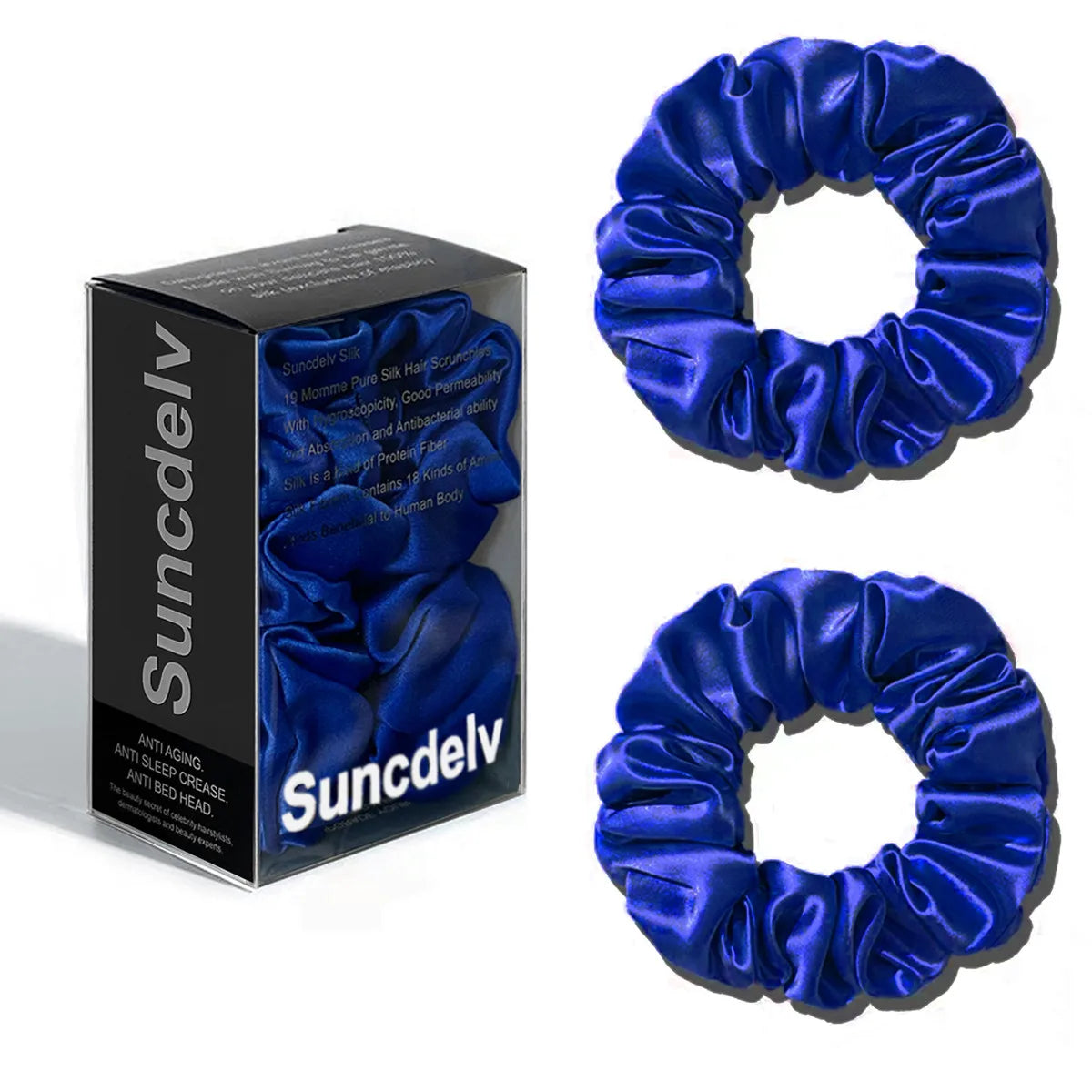 The "Silk-Glow" Duo: 2Pcs Pure 22 Momme Natural Silk Scrunchies