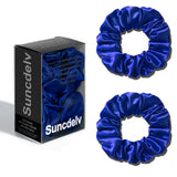 The "Silk-Glow" Duo: 2Pcs Pure 22 Momme Natural Silk Scrunchies