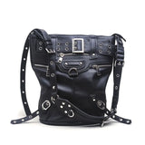 The Moto-Vault Silhouette Vintage Black Rivet Handbag