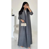Die „Royal Archive“ Vintage Print Abaya | Offener Cardigan & Dubai Luxus Robe