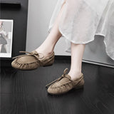 Damen Loafers aus echtem Leder – Flache Mokassins im britischen Stil