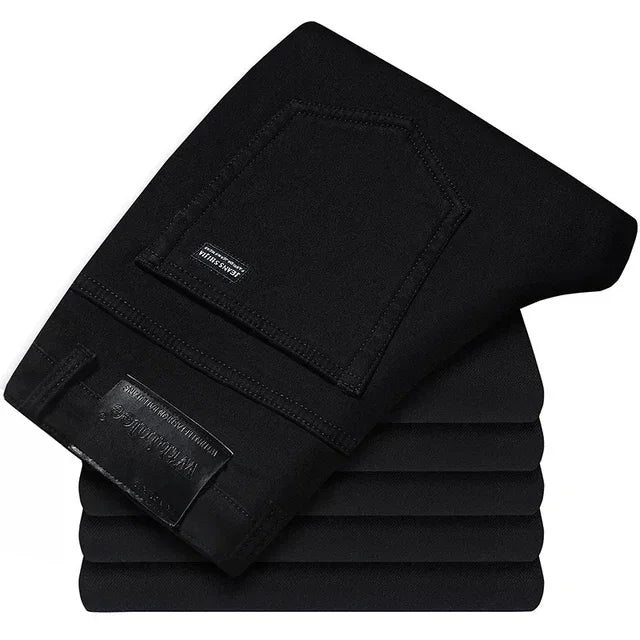 Herren klassische gerade Regular-Denim-Stretchjeans