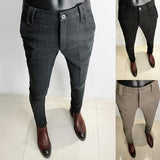 Men’s Autumn Winter Thickened Suit Pants – Slim Fit Straight Woolen Trousers