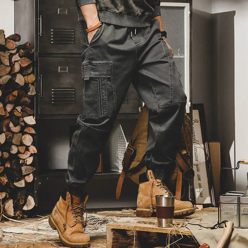Herren Techwear Cargo-Hose – Lässige Safari-Hose mit vielen Taschen