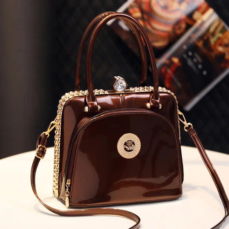 Luxus Kristall Diamant Handtasche | Echtes Leder Kleine Abend Messenger Bag