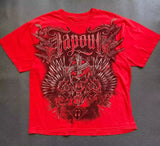 Herren Y2K Gothic Affliction T-Shirt – Baumwoll-T-Shirt mit dunklem Flügelprint