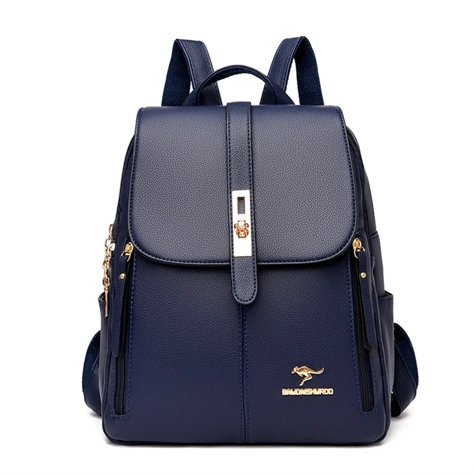 Hochwertiger Lederrucksack für Damen | Premium Schulranzen für Mädchen