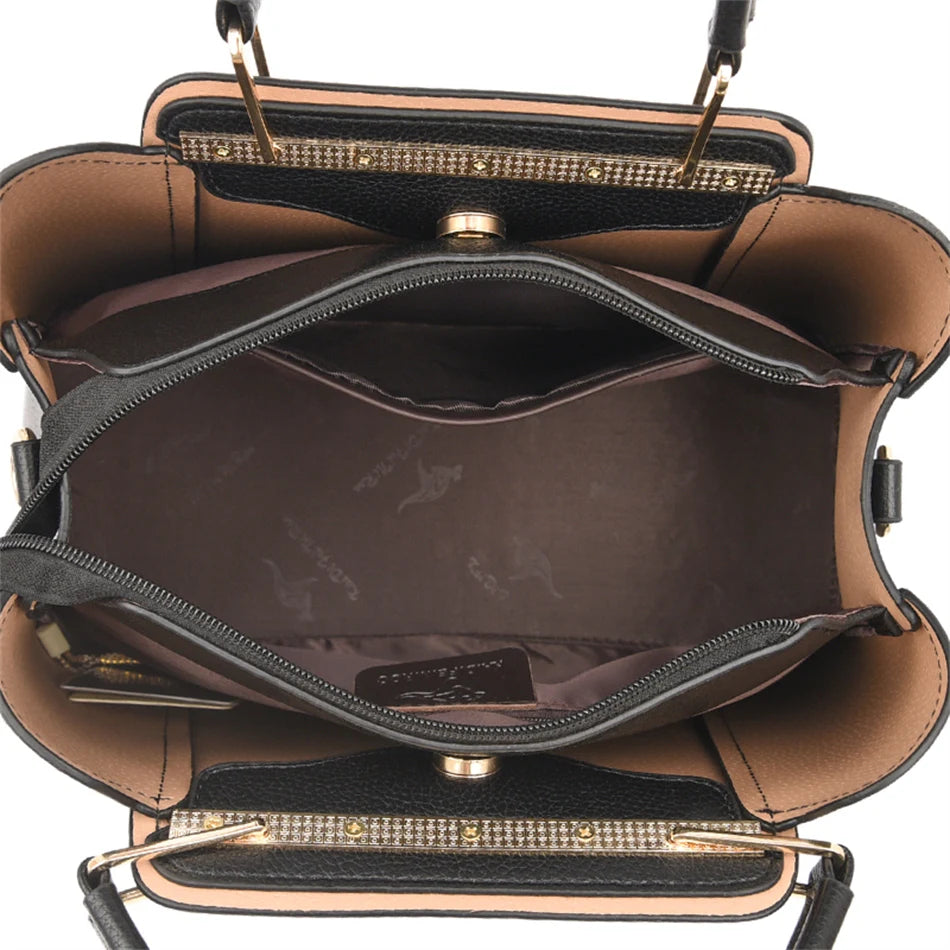 Die Triple-Vault Silhouette Luxus-Designerhandtasche mit 3 Schichten