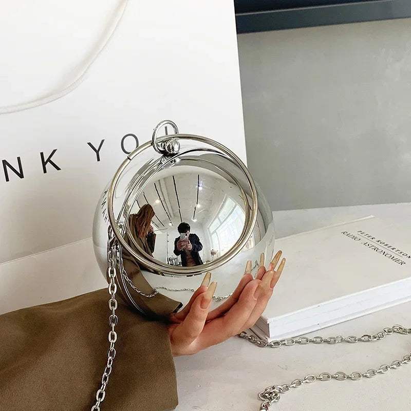 Neue Fashion Ball-Shape Umhängetasche | Luxus-Acrylketten-Schultertasche