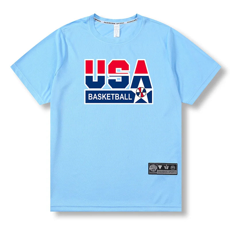 Herren lockeres Outdoor-Basketball-T-Shirt | Sommer schnelltrocknendes Streetwear-T-Shirt