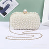 The Ethereal-Glow Bridal Clutch Luxury Pearl & Crystal Beaded Handbag