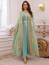 The "Emerald Heritage" Abaya – Signature Embroidered Party Jalabiya – Boutique Green Ramadan Kaftan