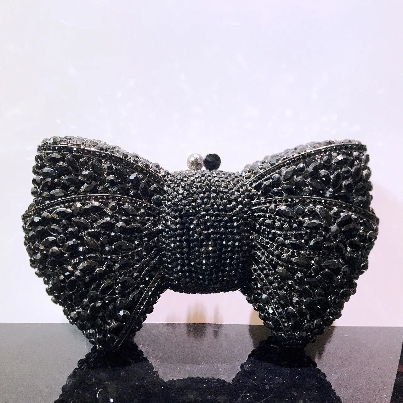 The Siren-Glow Bow Clutch Luxury Diamond-Inlaid Evening Bag