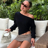 Elegant Strapless Pleated Top – Sexy Slim Fit Long Sleeve Pullover