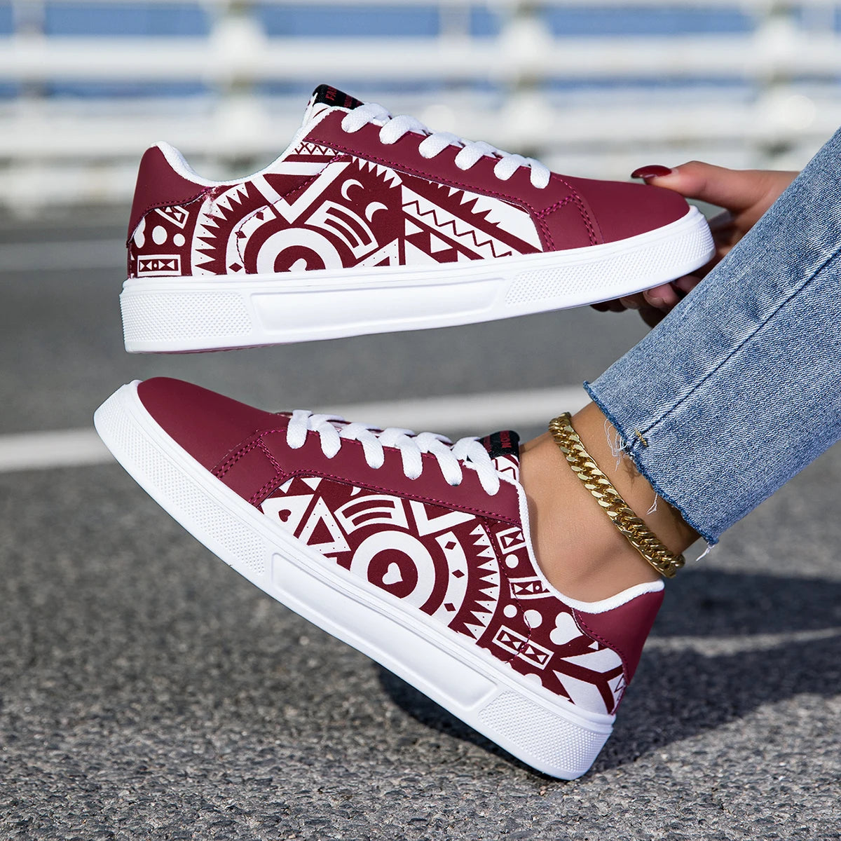 Damen-Sneaker für die Freizeit – Leichte Skateboard-Schuhe