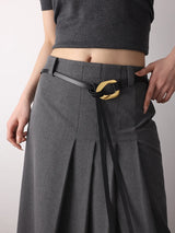 Real Leather Double Rope Thin Belt for Women – Decorative Waist Chain for Dresses & Coats