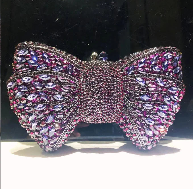The Siren-Glow Bow Clutch Luxury Diamond-Inlaid Evening Bag