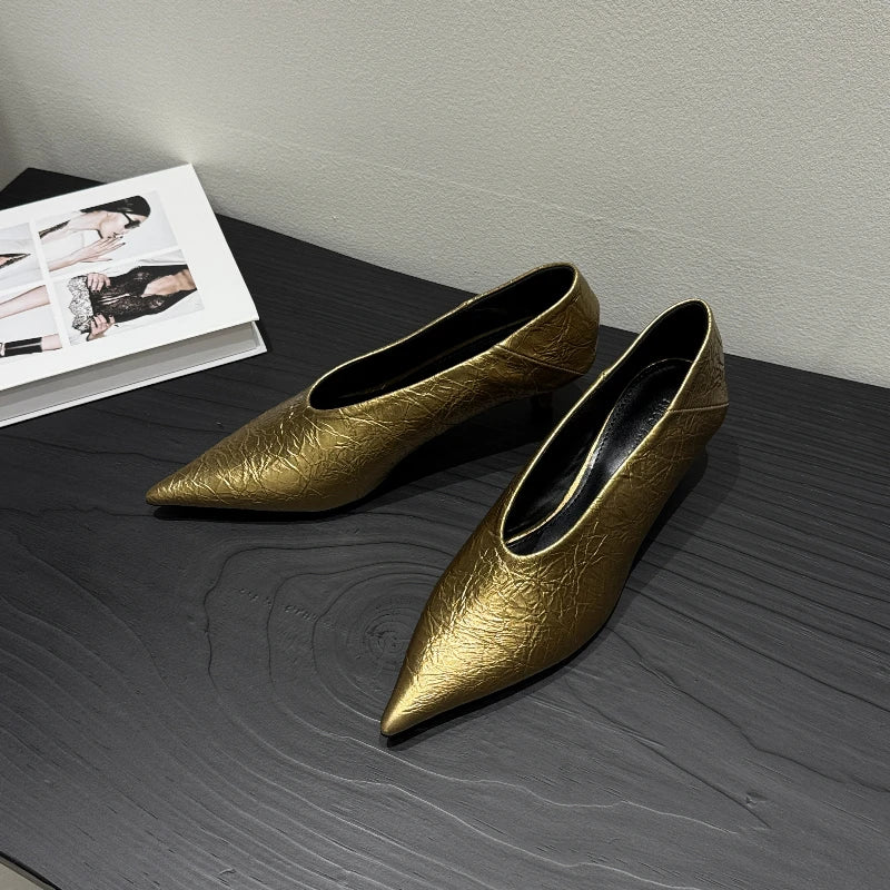 Women's Classic Pointed Toe Thin Heel Pumps