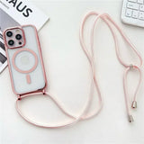 MagSafe Crossbody Lanyard Clear Case for iPhone 17 Air 16 15 14 13 Pro Max