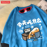 Funny Comic Cat Cotton T-Shirt | Women's Humorous Cartoon Graphic Tee