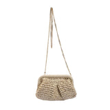 Sommer Strohgewebe Knödeltasche | Designer Wolkenbeutel Umhängetasche