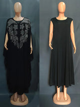Damen Dubai Luxus Chiffon Boubou – Muslimisches Modekleid – Kaftan Marokkanisches Hochzeits-Partykleid