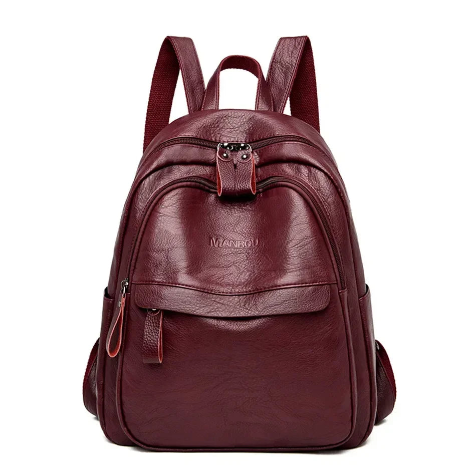 Luxuriöser Damen Rucksack aus Leder | Hochwertiger Freizeit-Tagesrucksack