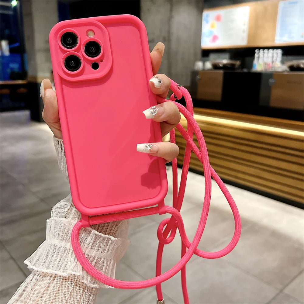 Handykette Umhängetasche für iPhone 17 Air 16 15 14 13 12 11 Pro Max SE