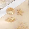 Das „Ocean Muse“ Goldset: Atemberaubende Muschel- & Seestern-Haarnadeln