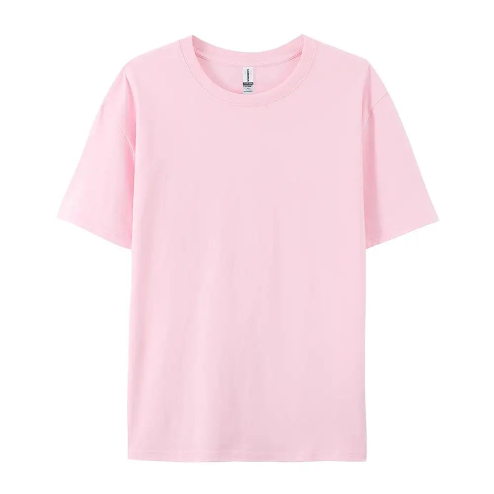 Damen Essential Solid T-Shirt: Relaxed Fit Premium-Baumwoll-Kurzarm-Oberteil