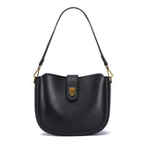 Luxury Natural Cowhide Genuine Leather Shoulder Bag | Soft Designer Handbag