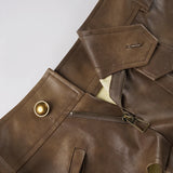 Sexy tief sitzende Y2K Vintage PU-Leder-Super-Mini-Shorts mit Reißverschlusstaschen