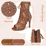 The "Diamond Stage" Dance Boots: Sparkling Rhinestone Latin & Jazz Shoes