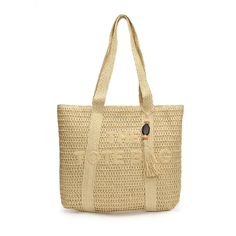 Hand-Woven Summer Tote Bag | Fashion Handmade Large Capacity Shopping Handbag