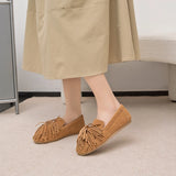 Women’s Genuine Leather Tassel Loafers – Retro Mary Jane Ballet Flats