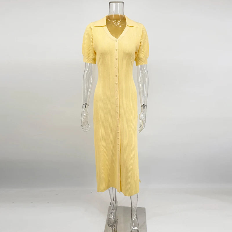 Mode-Cardigan langes Strickkleid für Damen | Eleganter Sommer-Strickmaxi