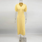 Mode-Cardigan langes Strickkleid für Damen | Eleganter Sommer-Strickmaxi