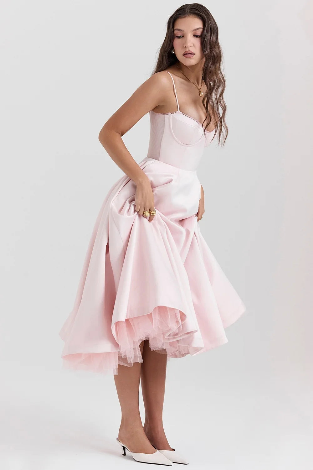 Women's Summer French Corset Waist Summer Evening Gown