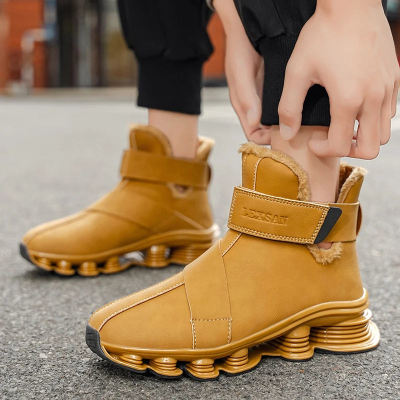 Der „Arctic-Core“ Winter-Trainer | Wasserdichter Luxus-Herrenstiefel | Plüschgefütterter warmer Sneaker
