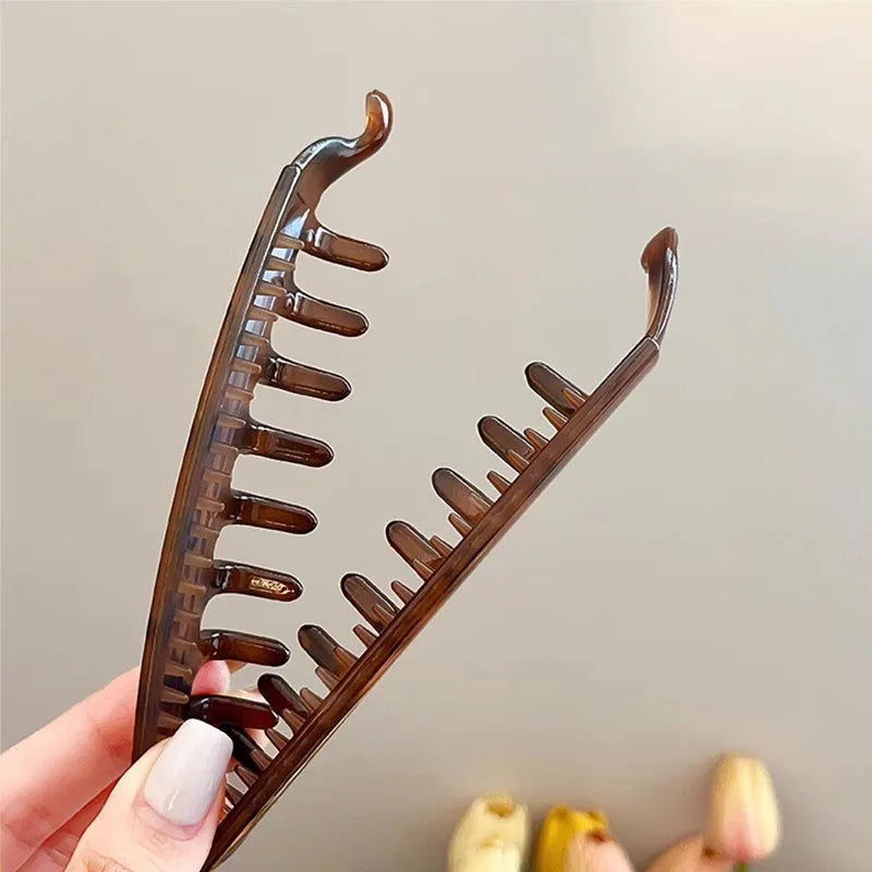 Vintage Leopardenmuster Bananenhaarspange für Damen