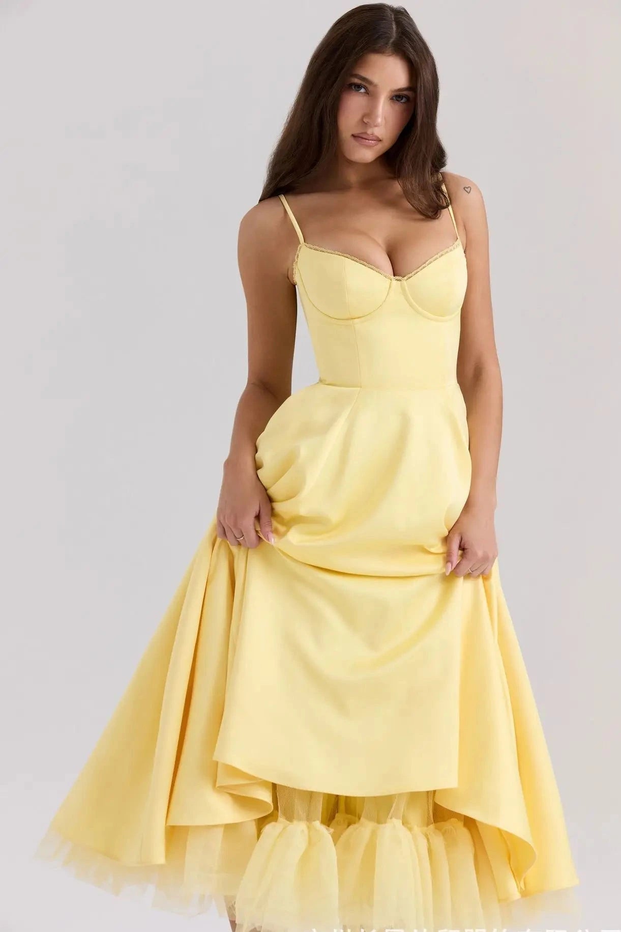 Women's Summer French Corset Waist Summer Evening Gown