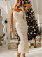 Sequin Hollow Out Mermaid Evening Gown – Elegant Backless Spaghetti Strap Dress