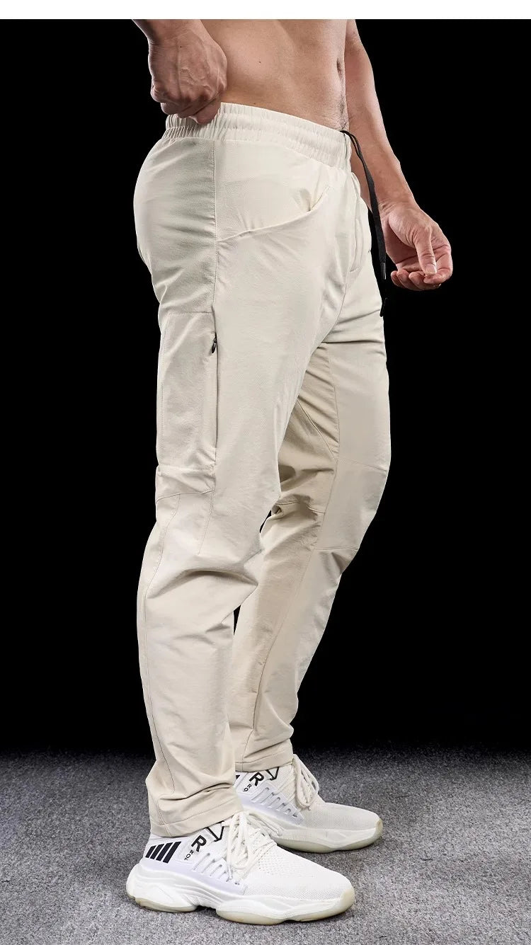 Men’s Micro-Elastic Gym Fitness Trousers | New Quick-Drying Running Training Pants