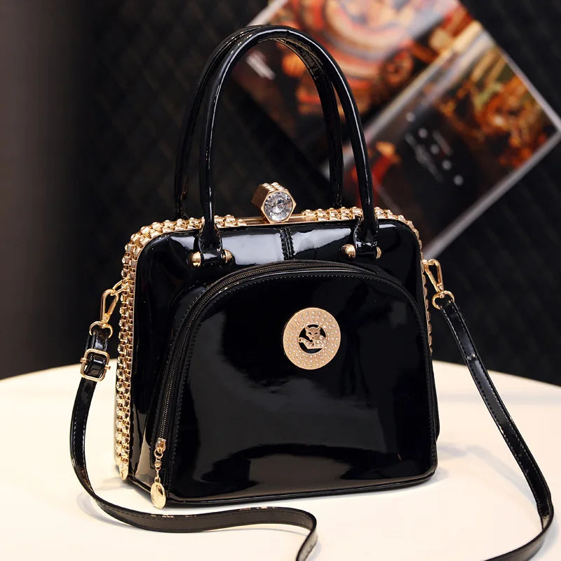 Luxus Kristall Diamant Handtasche | Echtes Leder Kleine Abend Messenger Bag