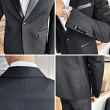 3-Piece Men’s High-End Smoking Suit – Slim Fit Boutique Jacket, Vest & Pants Set