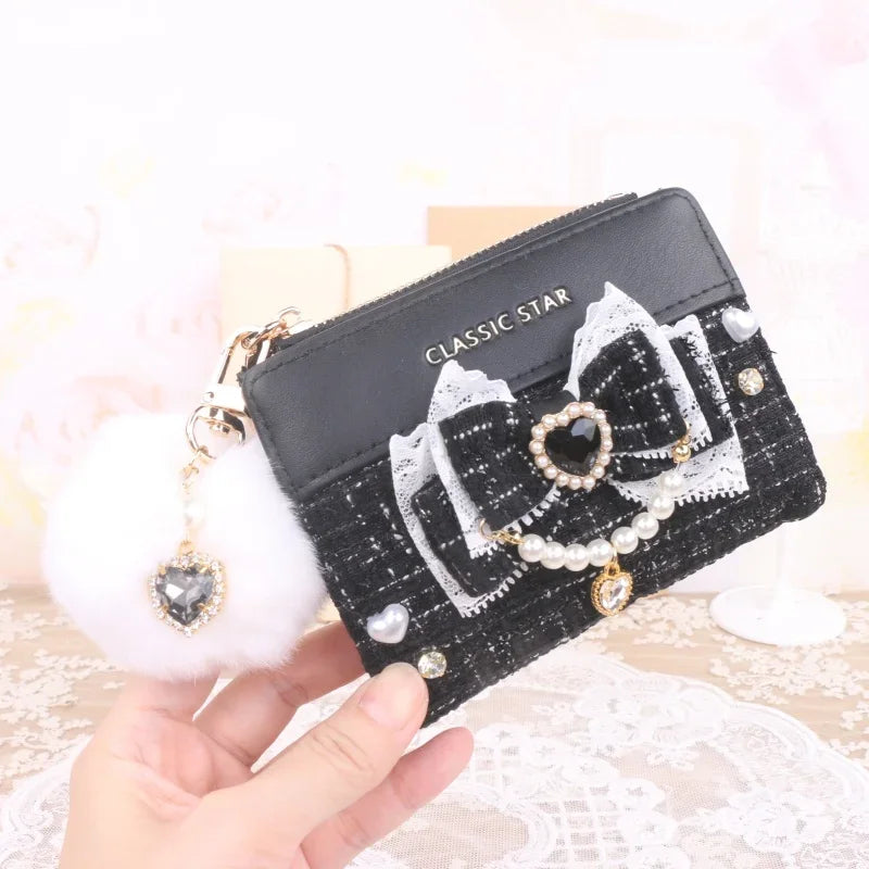 Das Petite-Bow Silhouette Lolita Kurzportemonnaie