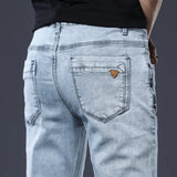 Men's Slim Fit Skinny Jeans | Gray & Blue Stretch Denim Pants