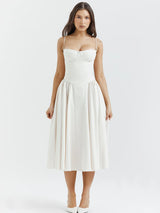 Women's Elegant Spaghetti Strap Midi Dress